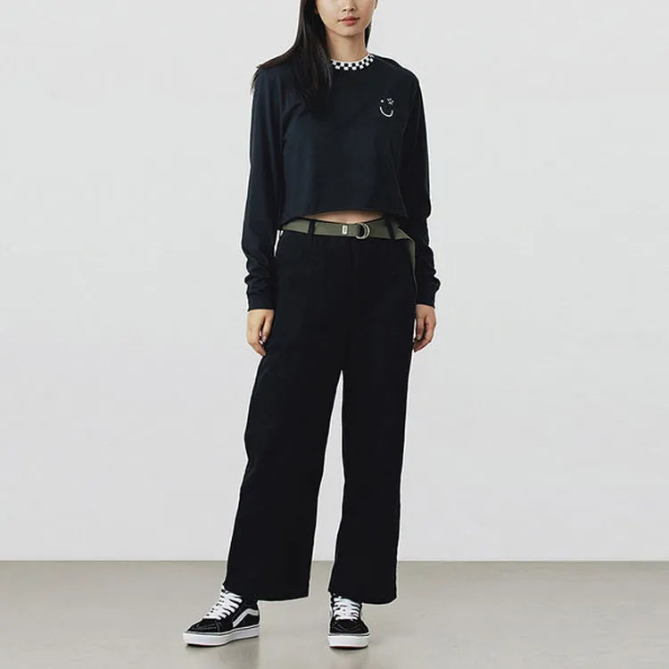 Vans Crop Tops Women's Black-4