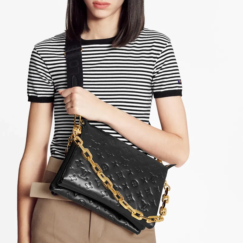 LOUIS VUITTON Coussin PM Shoulder Bag Black-5