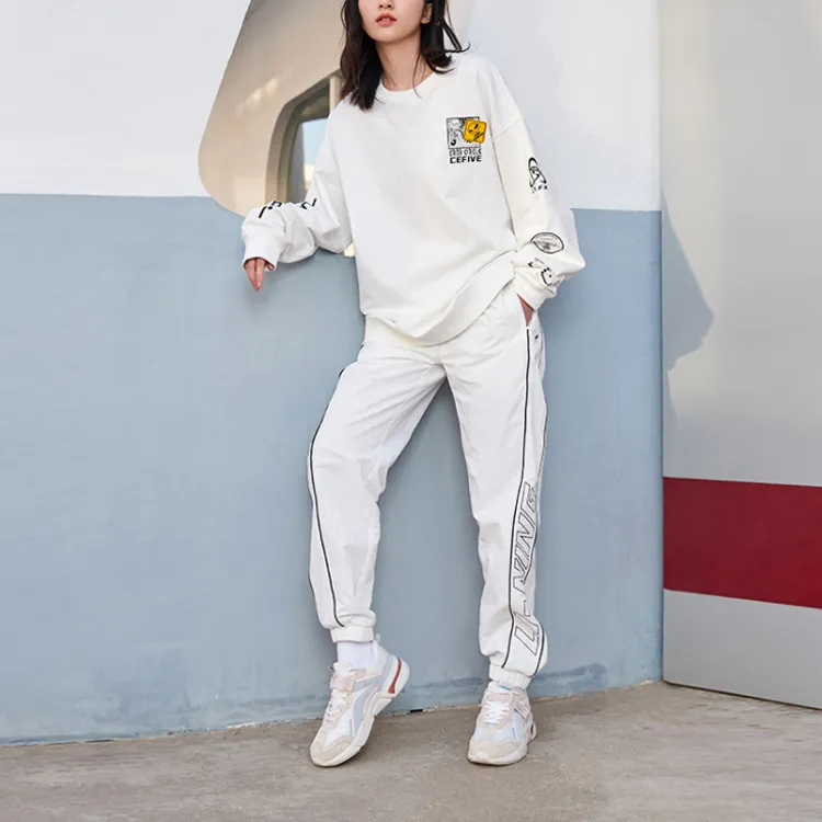 LINING Sports Fashion Collection Knitted Sweatpants Women's Ivory-2