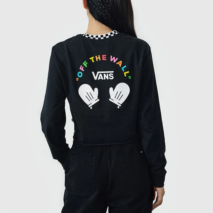 Vans Crop Tops Women's Black-3