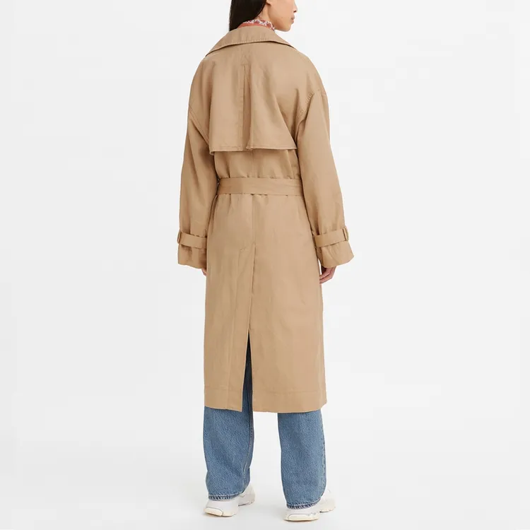 Levis Trench Coats Women's Khaki-3