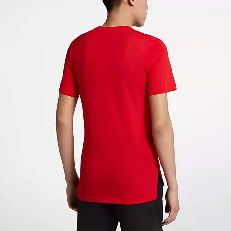 Nike T Shirts Men Red-3