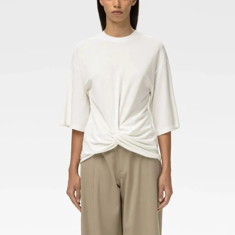 AMBUSH Short Sleeve Gathered T Shirt 'White'-3