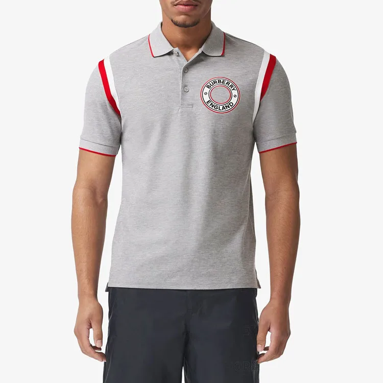 Burberry Polo Shirts Men Gray-2