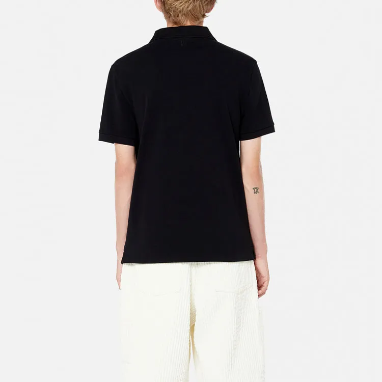 AMIPARIS SS21 Polo Shirt Unisex Black-2