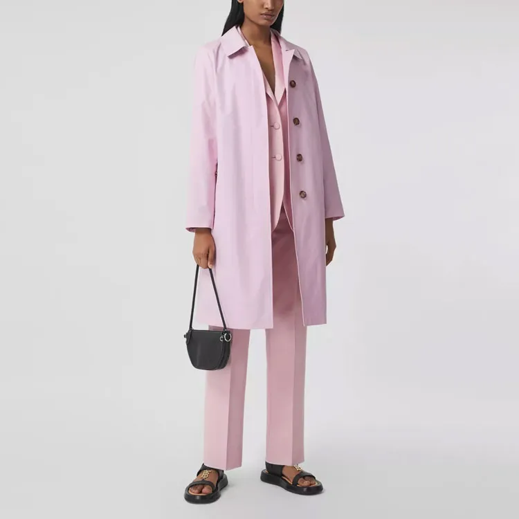 Burberry Trench Coats Women's Pink-2