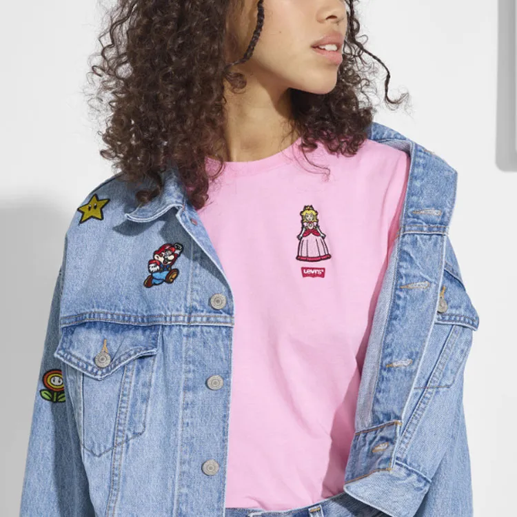 Levis Super Mario Denim Jacket Women's Blue-3