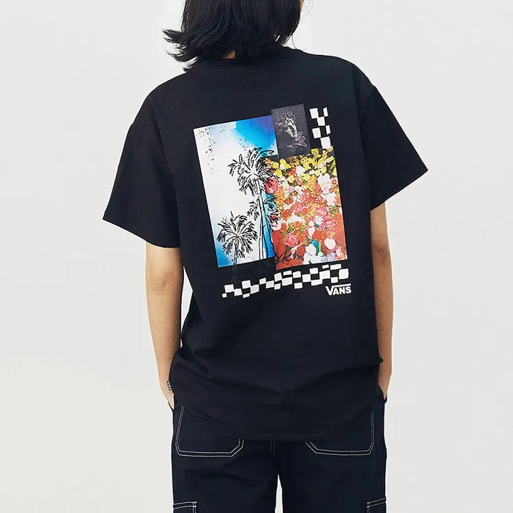 Vans Drop Shoulder Sleeve T Shirt Unisex Black-6