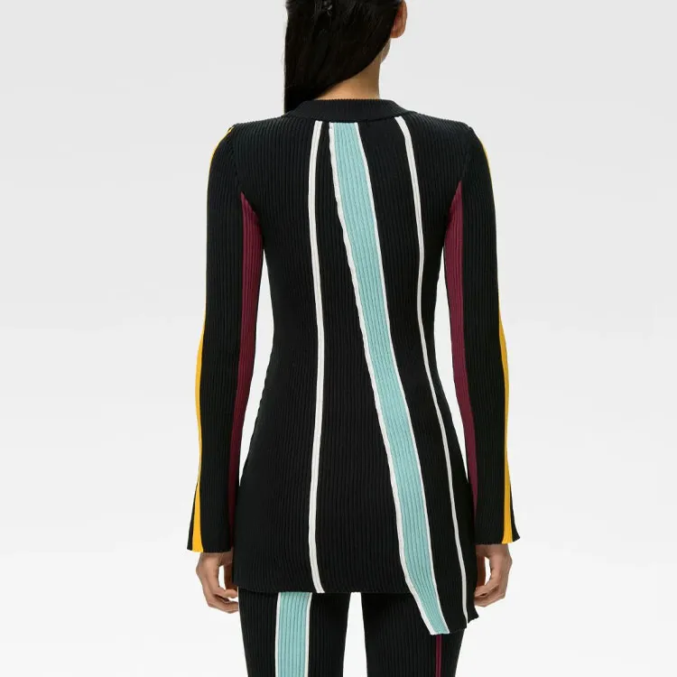 AMBUSH Asymmetric Striped Knit Jumper-3