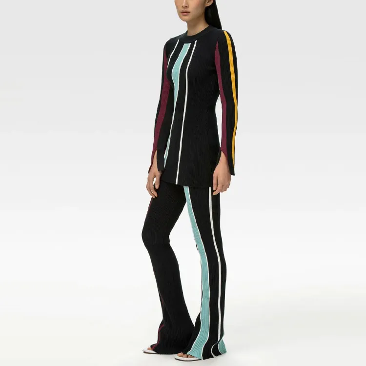 AMBUSH Asymmetric Striped Knit Jumper-5