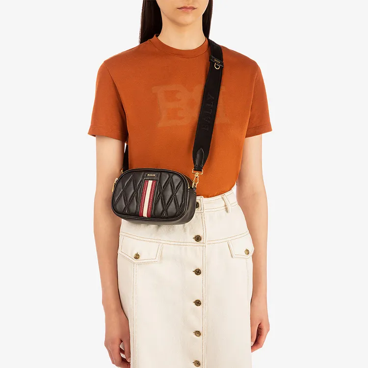 BALLY Leather Crossbody Bags Mini Women's Black-5