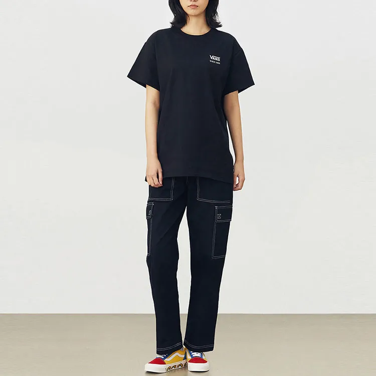 Vans Drop Shoulder Sleeve T Shirt Unisex Black-2