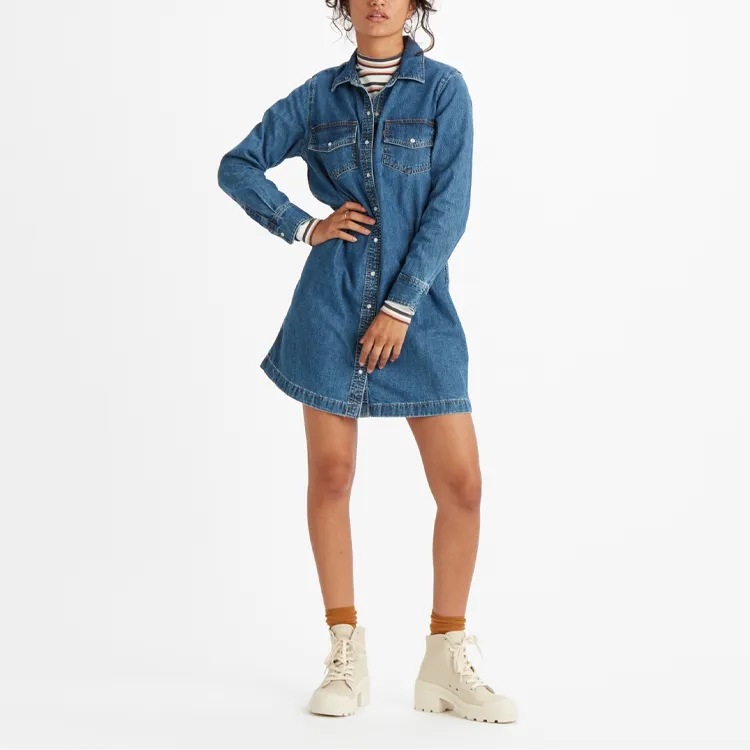 Levis Shirts Women's Denim Blue-2