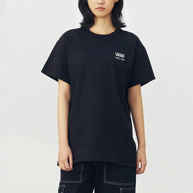 Vans Drop Shoulder Sleeve T Shirt Unisex Black-5