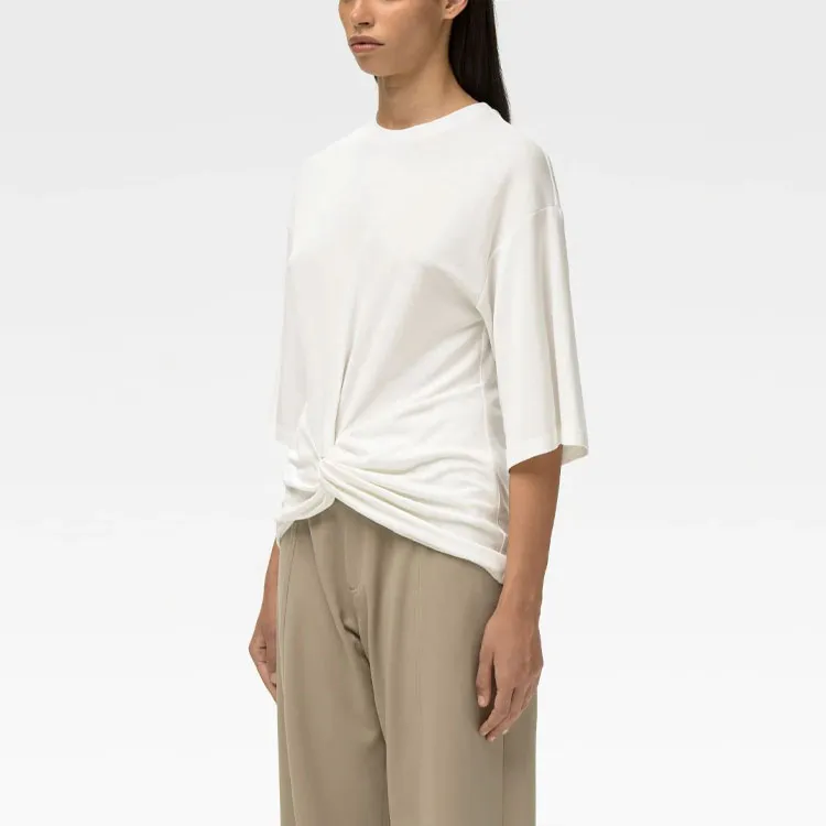 AMBUSH Short Sleeve Gathered T Shirt 'White'-5
