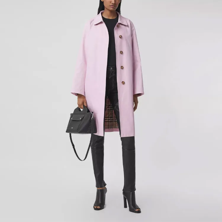 Burberry Trench Coats Women's Pink-4
