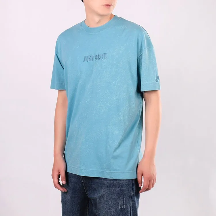 Nike T Shirts Men Lake Blue-4