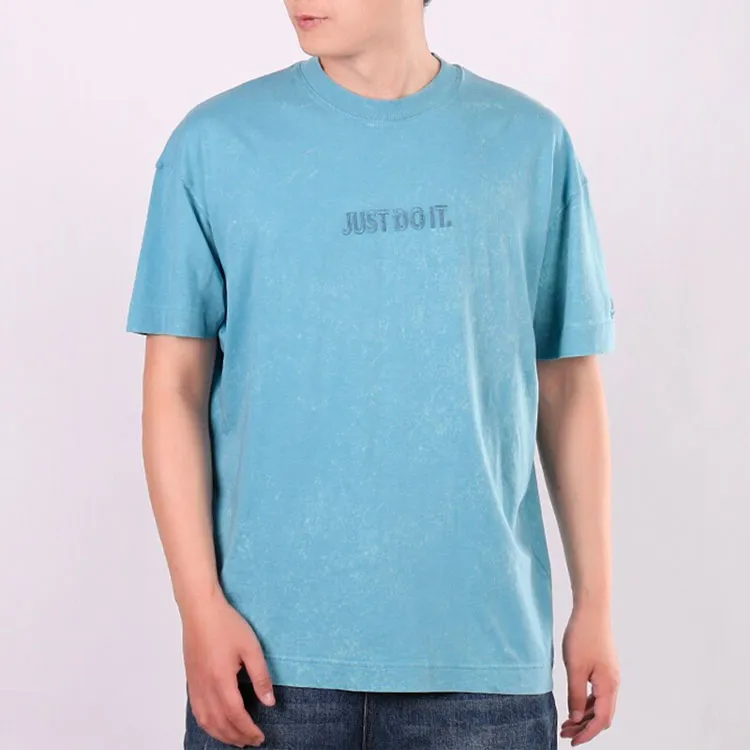 Nike T Shirts Men Lake Blue-2
