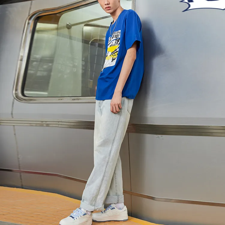 LiNing Sports Fashion Collection T Shirt Men's Storm Blue-3