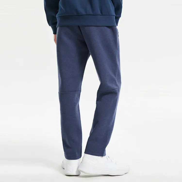 LINING Sports Pants Men Heather Gray Deep Ocean Blue-5
