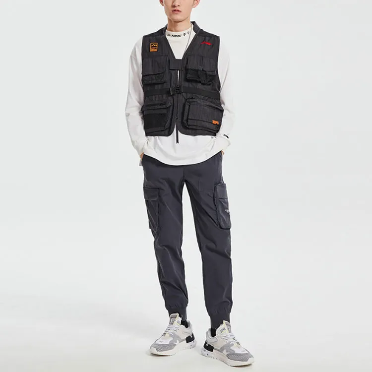 LINING Cargo Pants Men Ebony Black-2