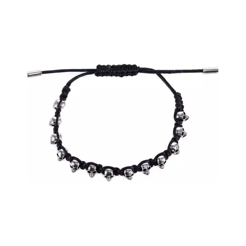 Alexander McQueen Skull Woven Bracelet-1