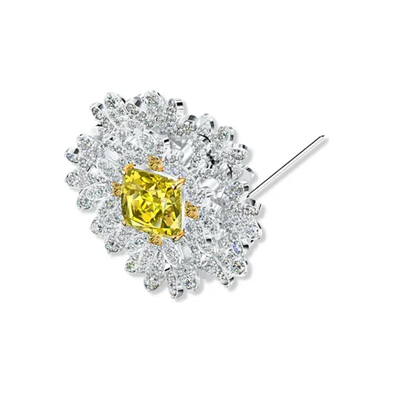 Swarovski Eternal Flower Necklaces Women's Yellow-2