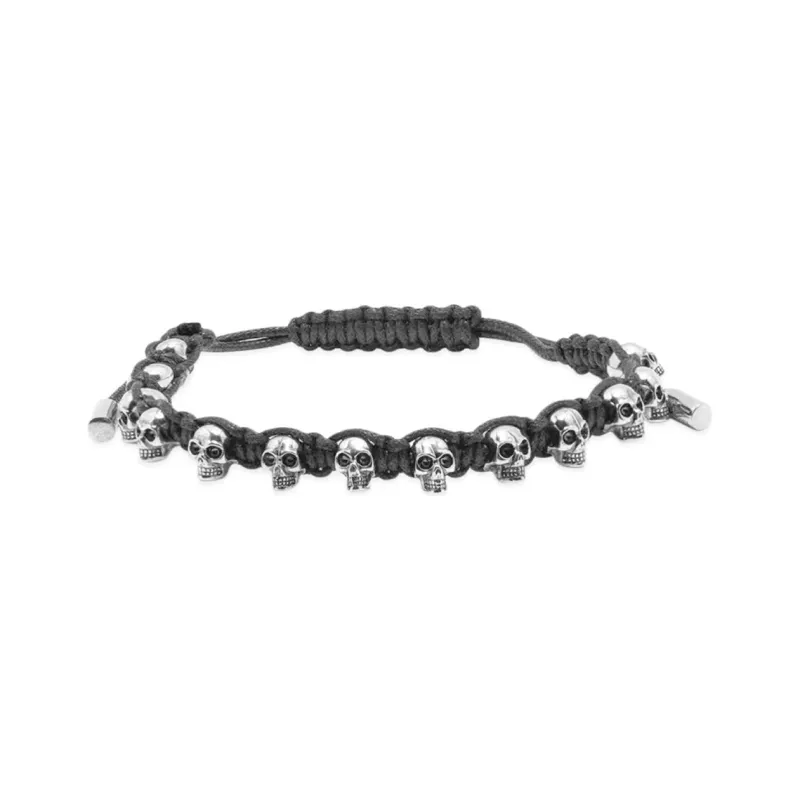 Alexander McQueen Skull Woven Bracelet-0