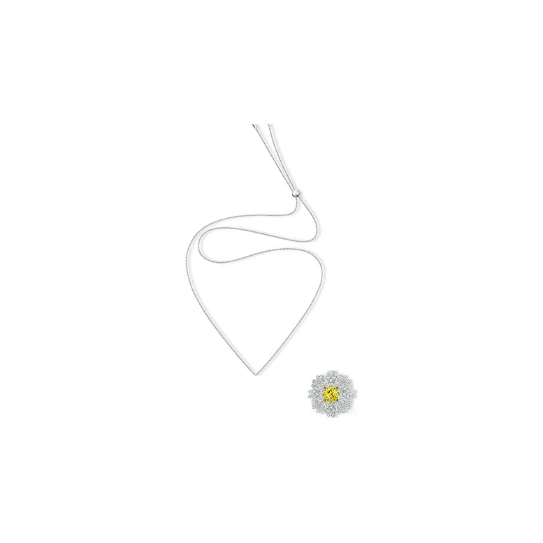 Swarovski Eternal Flower Necklaces Women's Yellow-1