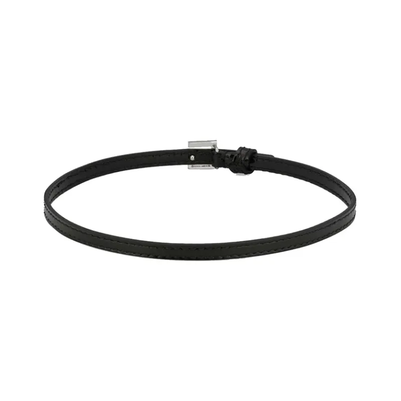 GUCCI Patent Leather Necklaces Unisex Black-1
