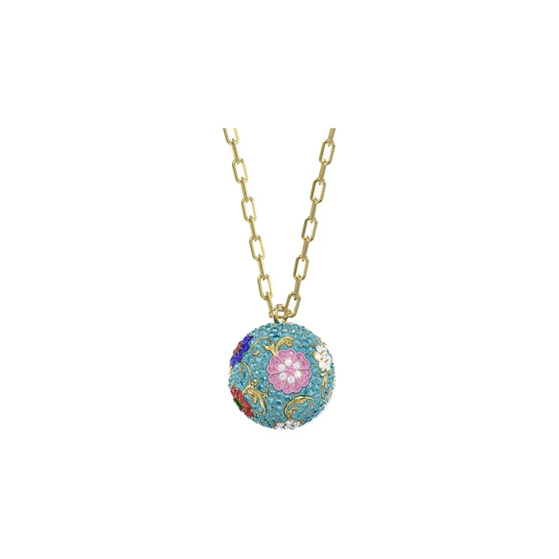 Swarovski Flower Of Fortune Necklaces Women's Gold Plated-2