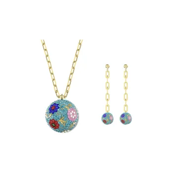Swarovski Flower Of Fortune Necklaces Women's Gold Plated