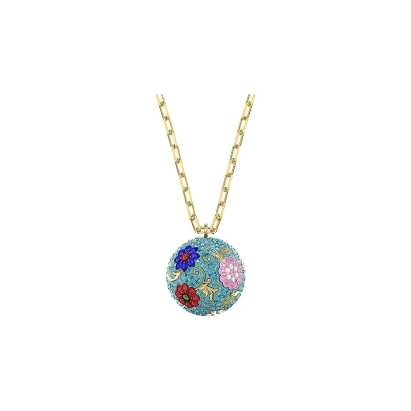 Swarovski Flower Of Fortune Necklaces Women's Gold Plated-1