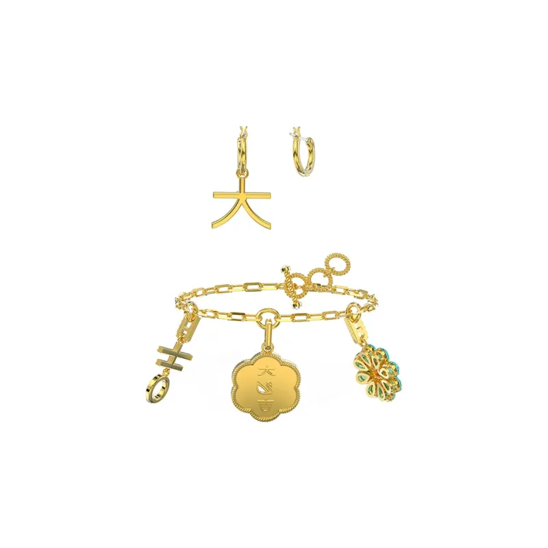 Swarovski Flower Of Fortune Bracelets Women's Gold Plated-1