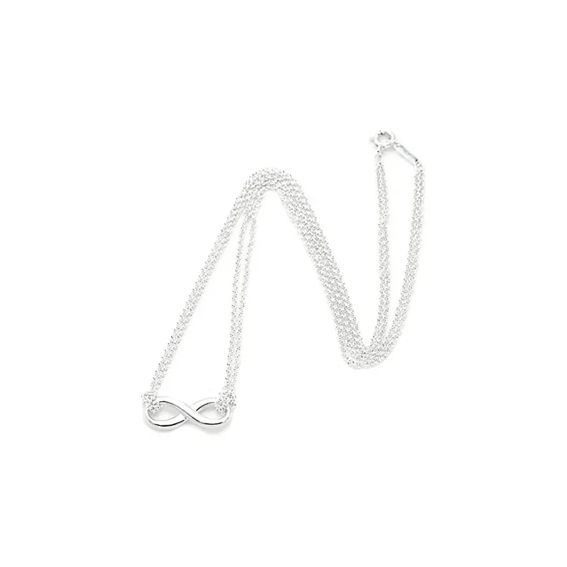 TIFFANY & CO. Infinity Series 925 Sterling Silver Necklaces Women's Silver-1
