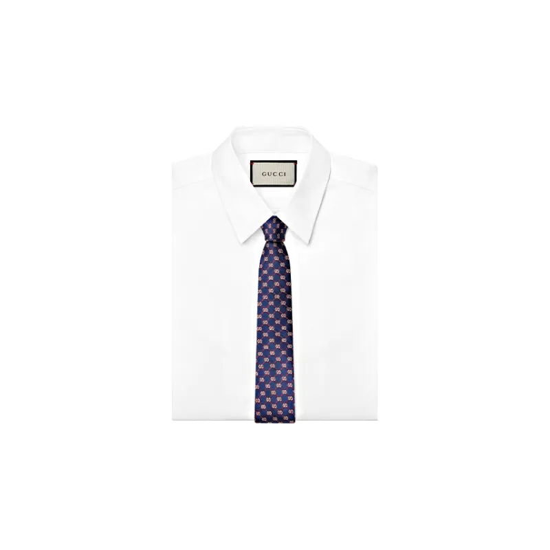 GUCCI Ties Men Navy Blue-1