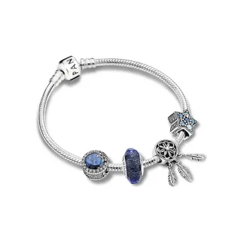 Pandora 925 Sterling Silver Bracelets Set Women's