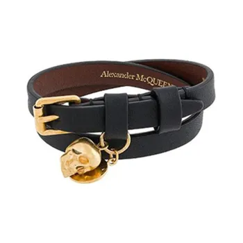 Alexander McQueen Double wrap Skull charm Bracelet