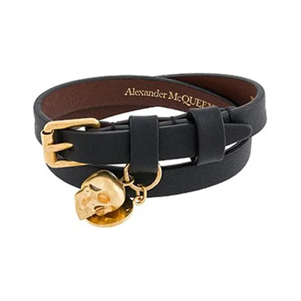Alexander McQueen Double wrap Skull charm Bracelet-0