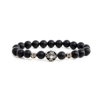 Chrome Hearts Black Agate Bracelets Unisex