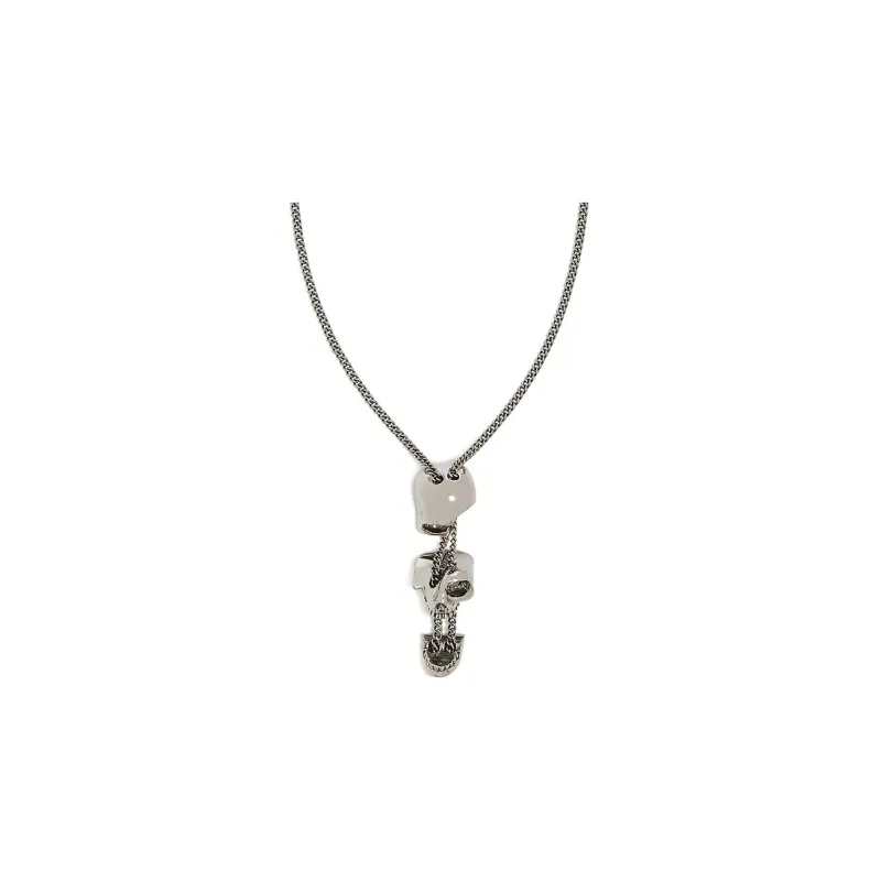 Alexander McQueen Logo Plaque Chained Necklace-2