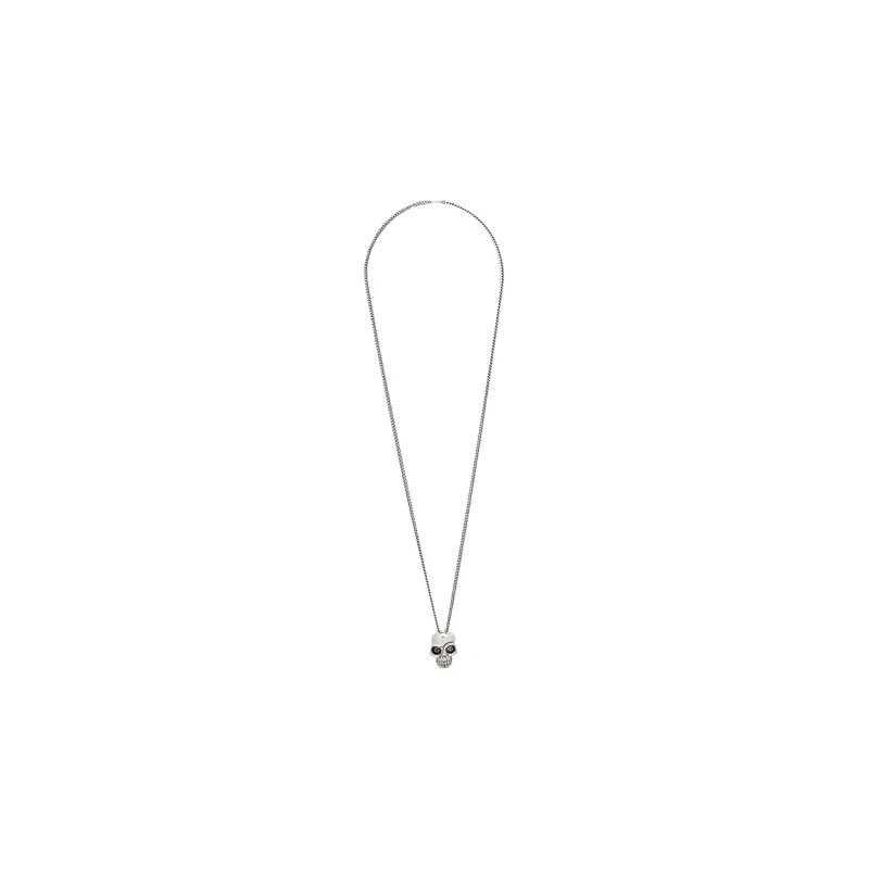 Alexander McQueen Logo Plaque Chained Necklace-4