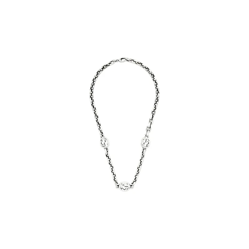GUCCI Classic Double G Necklace Collection 925 Sterling Silver Necklaces Women's-1