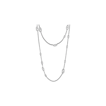 HERMES Farandole Sterling Silver Necklaces Unisex Silver