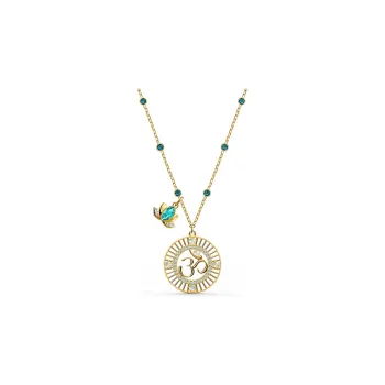 Swarovski Swa Symbol Faux Crystal Necklaces Women's Gold Plated