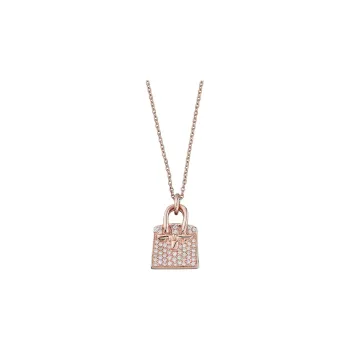 HERMES Birkin 18K Rose Gold Necklaces Women's