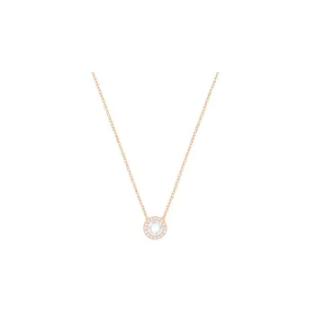 Swarovski Beating Heart Metal Necklaces Women's Rose Gold