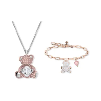 Swarovski Teddy Faux Crystal Stone Necklaces Women's