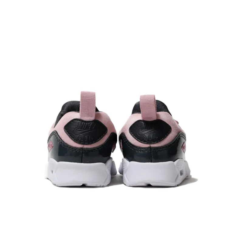 Nike Air Max 90 Anti-Slip Wear-Resistant Low-Top Toddler Shoes Black Pink Infant And Toddler-4
