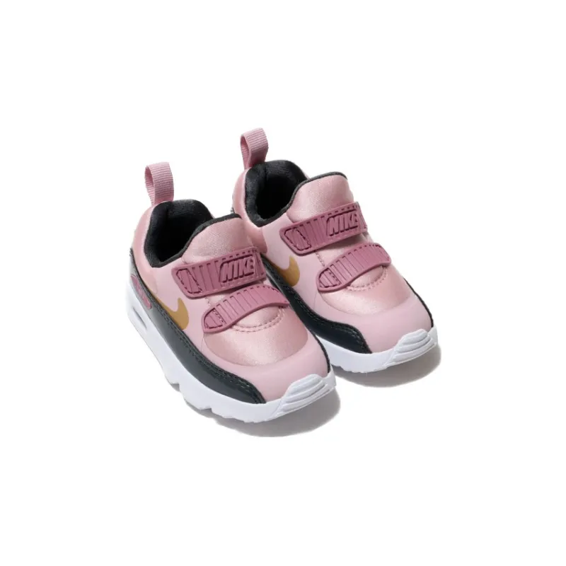 Nike Air Max 90 Anti-Slip Wear-Resistant Low-Top Toddler Shoes Black Pink Infant And Toddler-2